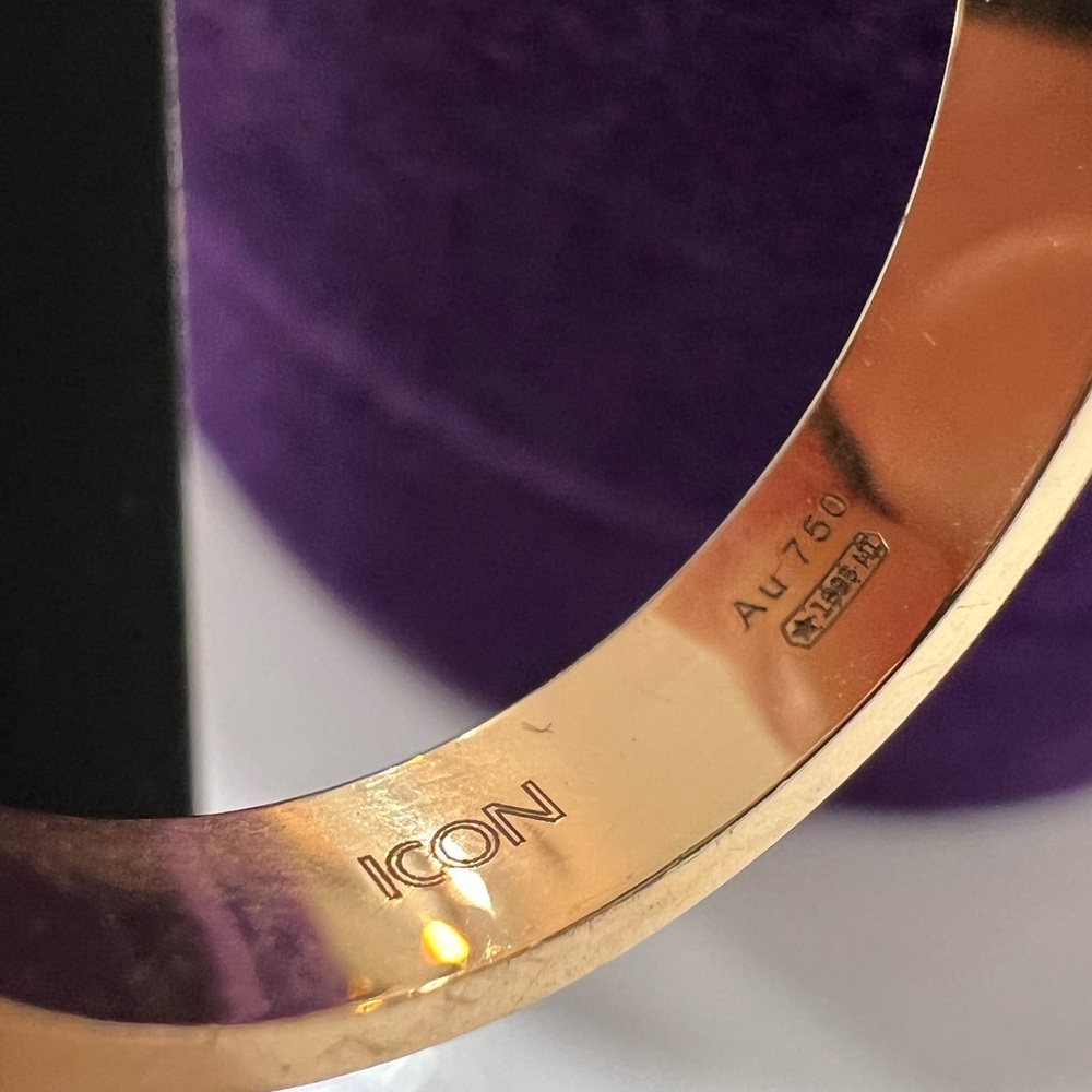 GUCCI Icon 18K Yellow Gold Thin Band Ring - Picture 9 of 11